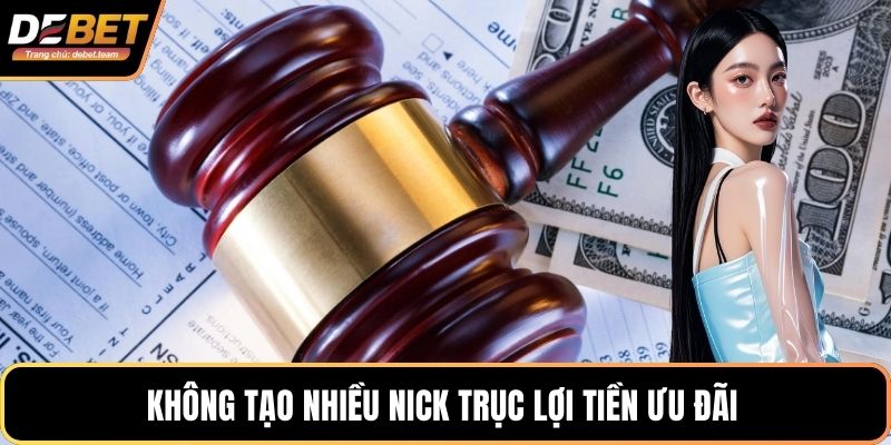 Không tạo nhiều nick trục lợi tiền ưu đãi