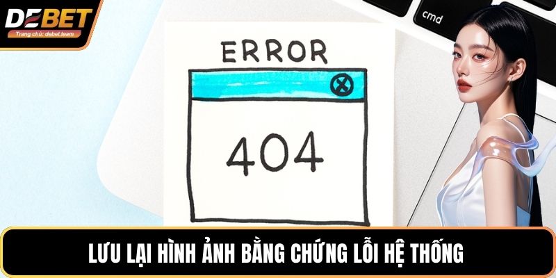 Lưu lại hình ảnh bằng chứng lỗi hệ thống